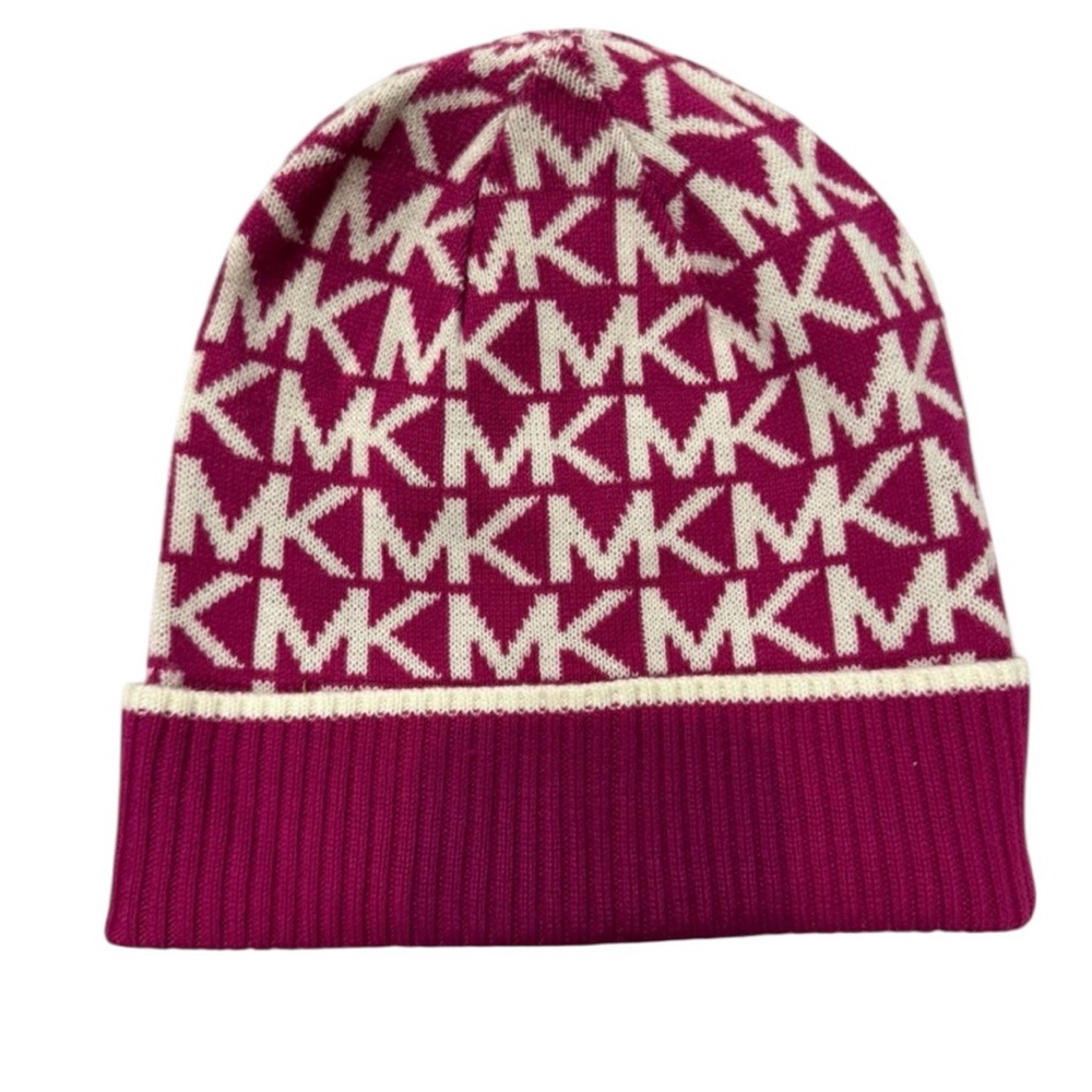 New Michael kors Beanie Stylish Pink and White